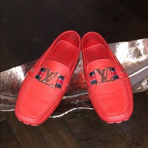 Red Louis Vuitton Paris Men’s Loafers